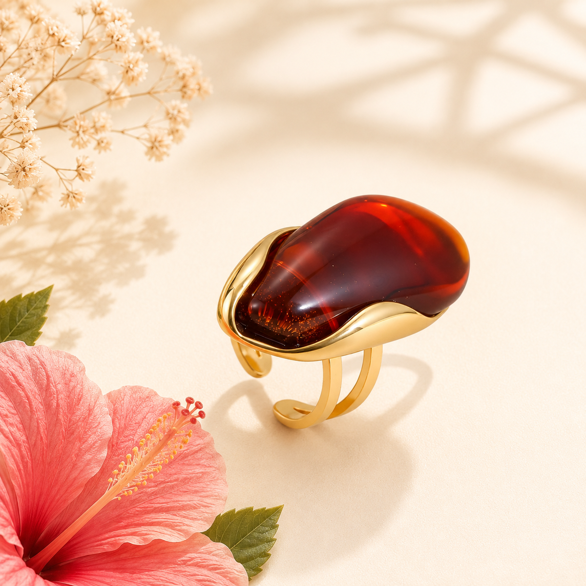Desiree Statement Ring Gold – Edelstahl