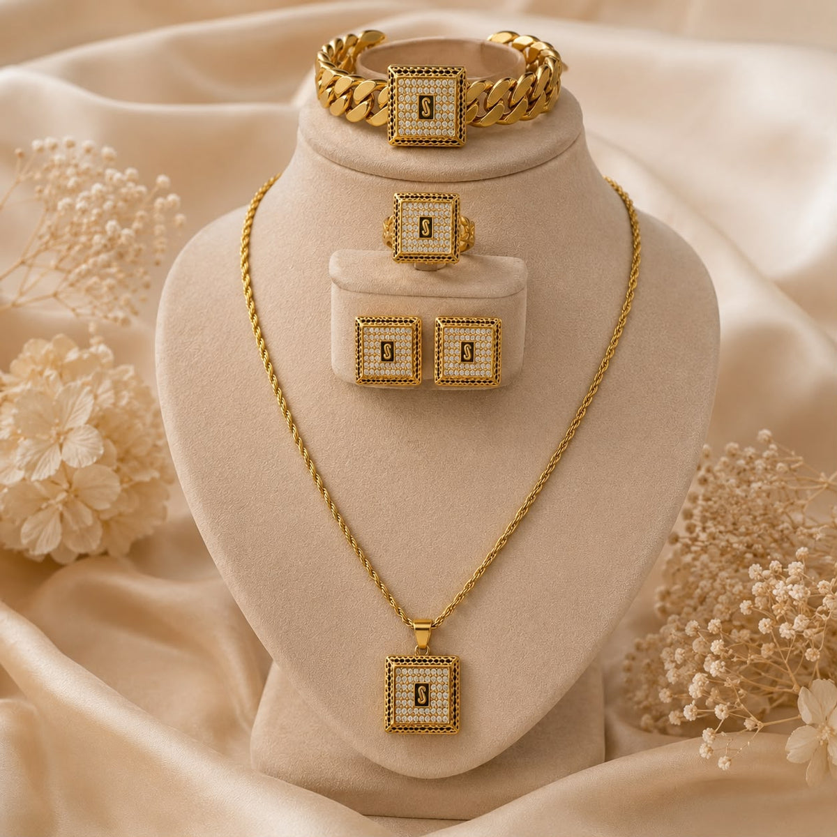 Monarch Schmuckset Gold – Edelstahl